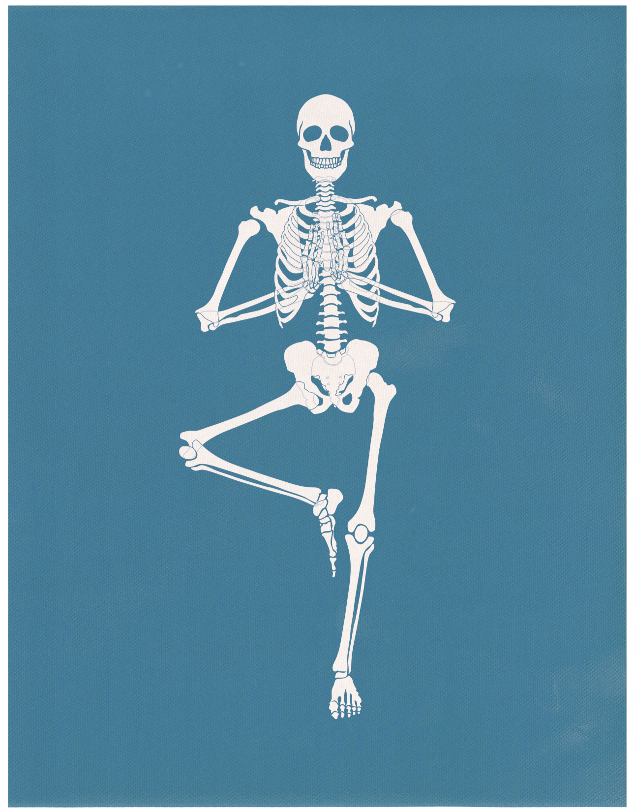 Yoga Skeleton 2, 8.5"x11"
