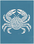 Patterned Crab, Various Sizes + Digital Download