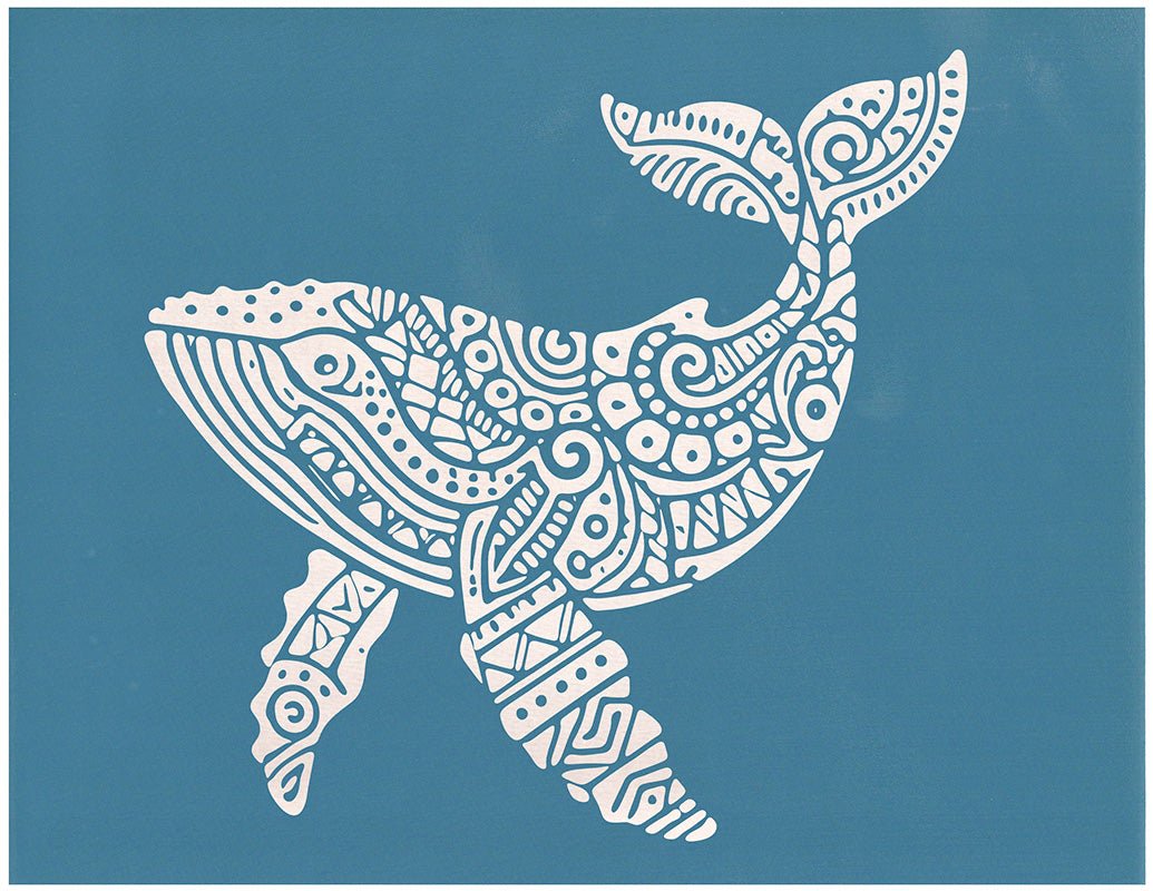 Patterned Humpback Whale, Various Sizes + Digital Download