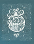 Merry Christmas Ornament Silk Screen Stencil