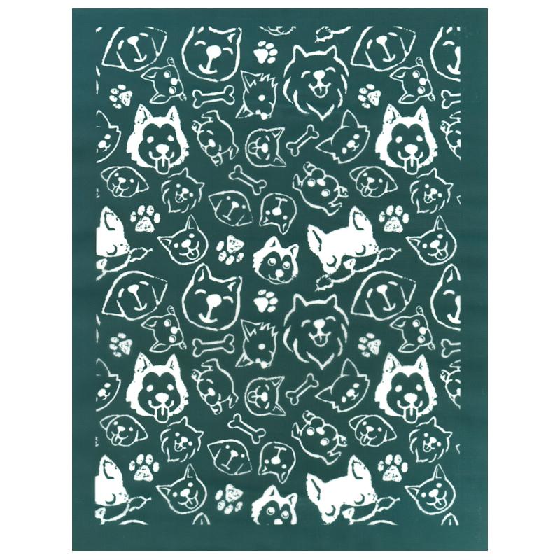 Funny Dogs Pattern Silk Screen Print Designer Stencil