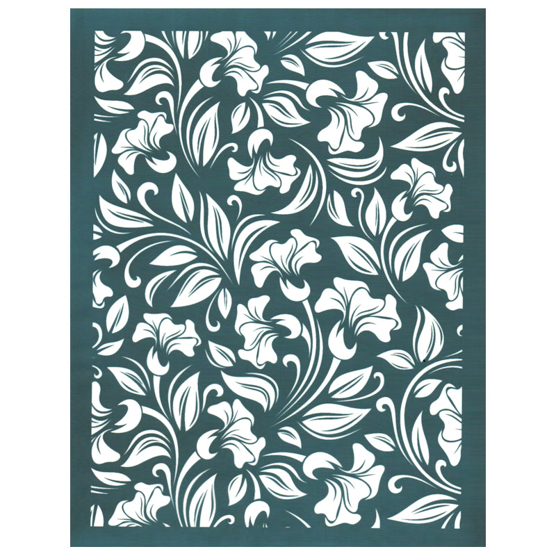 Fabulous Flowers DIY Designer Silk Screen Print Stencil Pattern