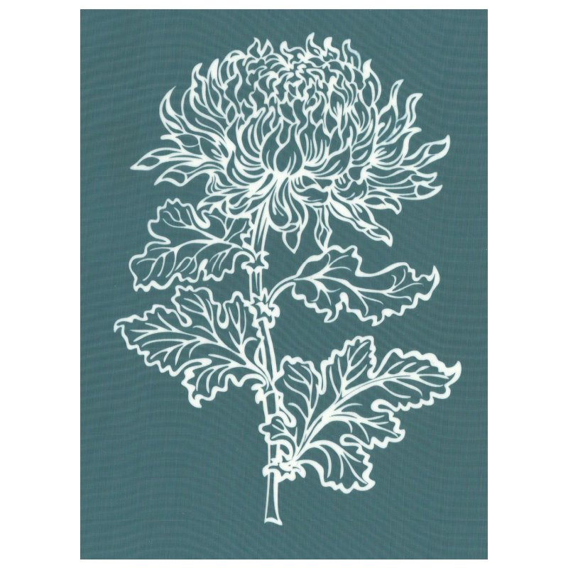 DIY Silk Screen Print Stencil Japanese Chrysanthemum