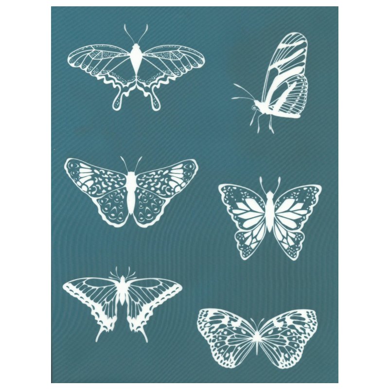 DIY Pottery Silk Screening Stencil Butterflies