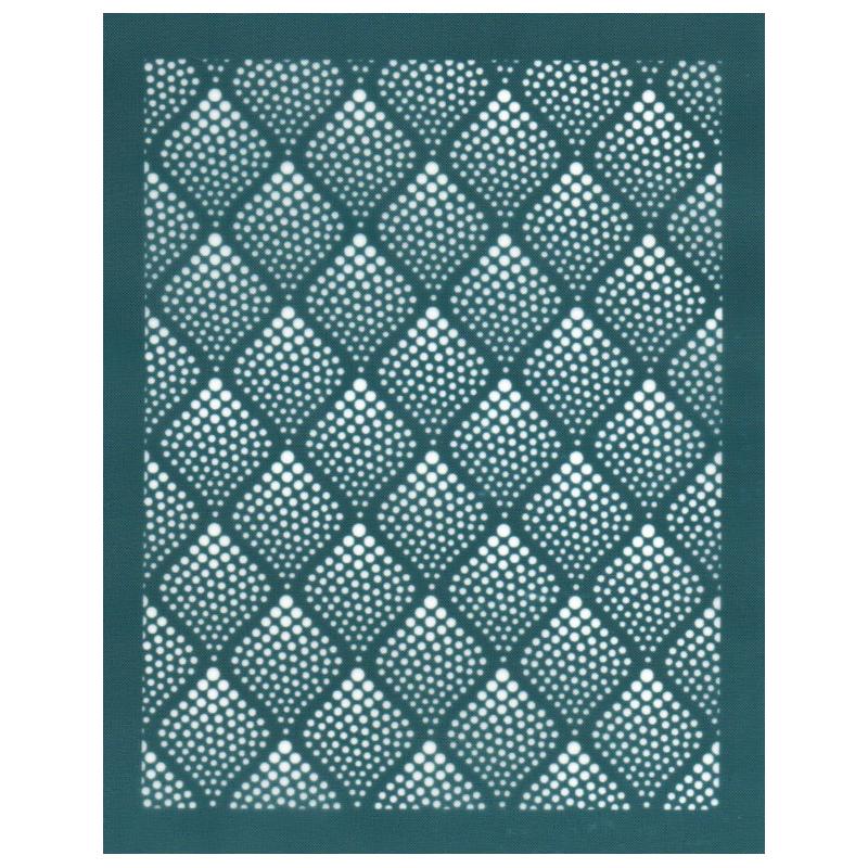 Halftone Diamonds Design Stencil DIY Silk Screen Print Pattern