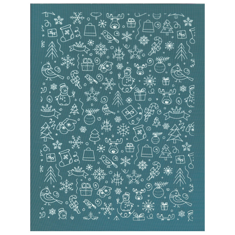 Christmas Doodle Pattern Ceramic Silkscreen Stencil