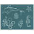 DIY Designer Silk screening Stencil, Ocean Animals Sea Life
