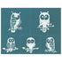 Cute Owl Caricatures Ceramic Silk Screen Stencil