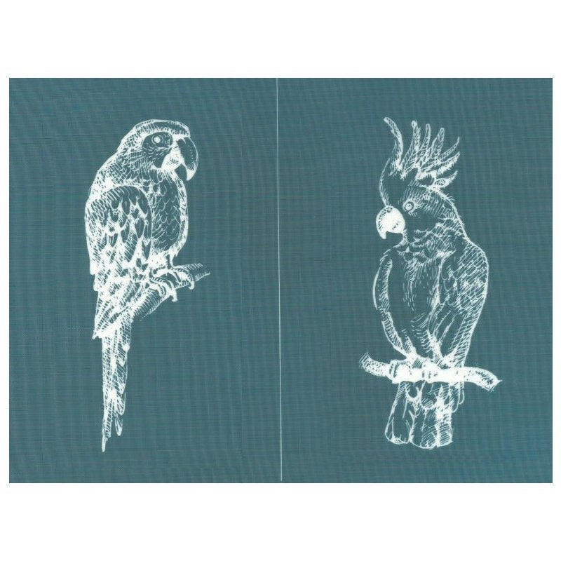 Macaw & Cockatoo Tropical Bird Design Silk Screen Stencil