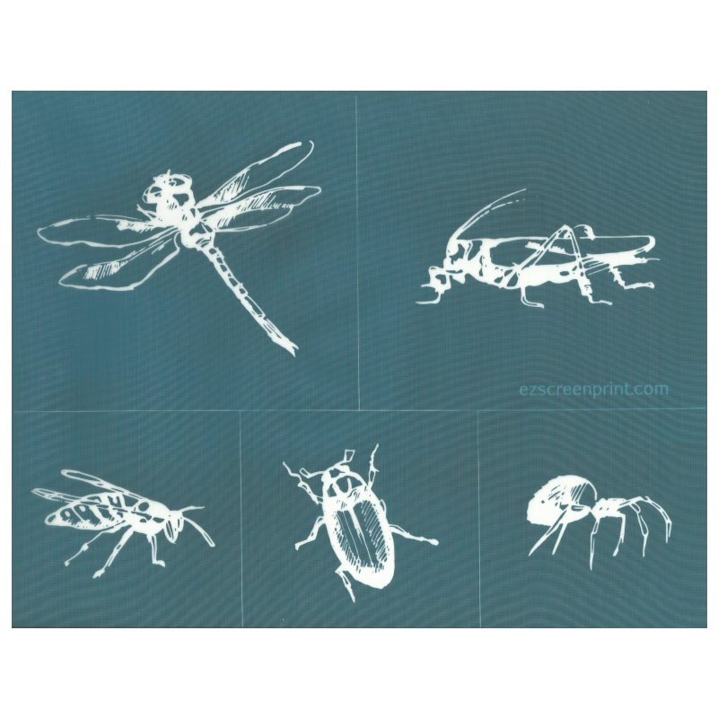 Designer Silk Screening Stencil Bugs Dragonfly