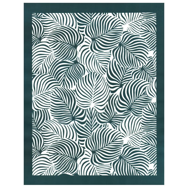 Exotic Leaves Design Pattern Silk Screen Stencil