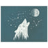 Howling Wolf Constellation Design Silk Screen Stencil