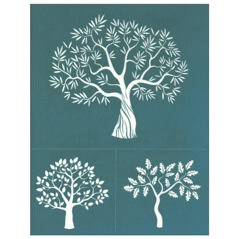 Tree Collection Design DIY Silk Screen Printing Stencil