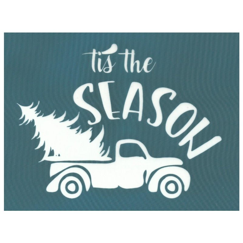 Silk Screen Stencil Tis the Season Christmas Tree Truck