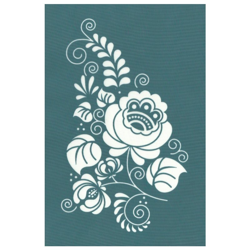 DIY Silk Screening Ornate Floral Design Stencil