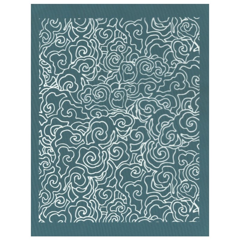 DIY Screen Printing Ceramic Silk Screen Stencil Abstract Clouds