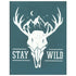 Stay Wild Bull Skull Design DIY Silk Screen Stencil