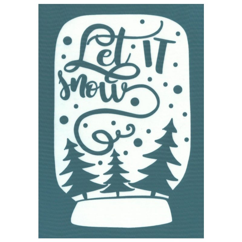 Let It Snow Christmas Design Silk Screen Print Stencil