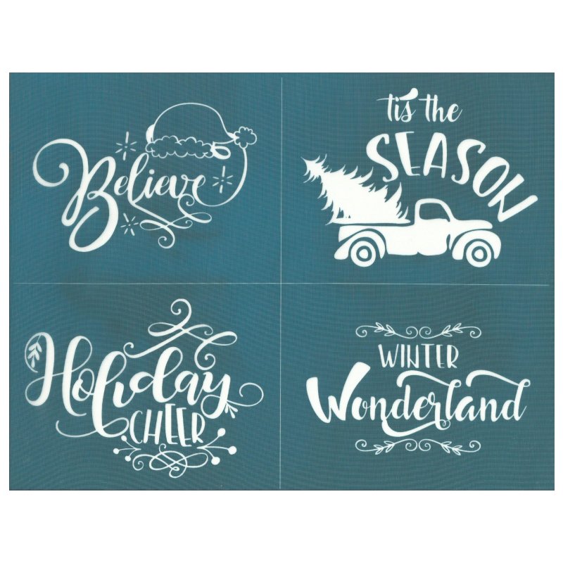 Christmas Quotes Silk Screen Printing Stencil