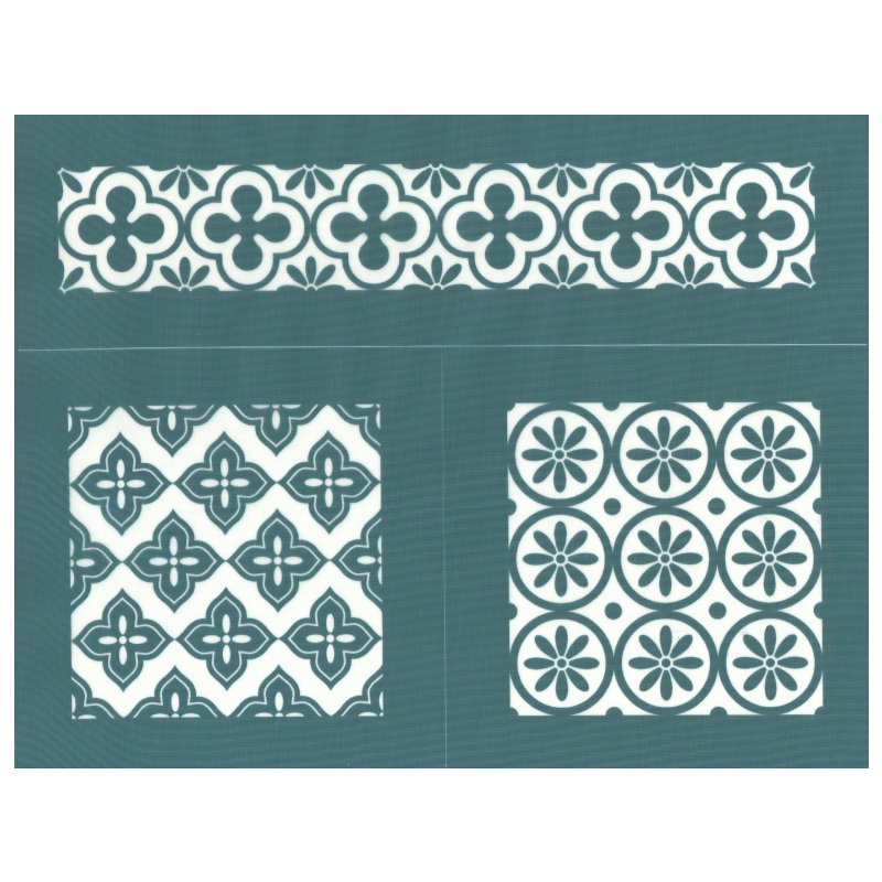 DIY Silk Screen Print Tile Coaster Stencil