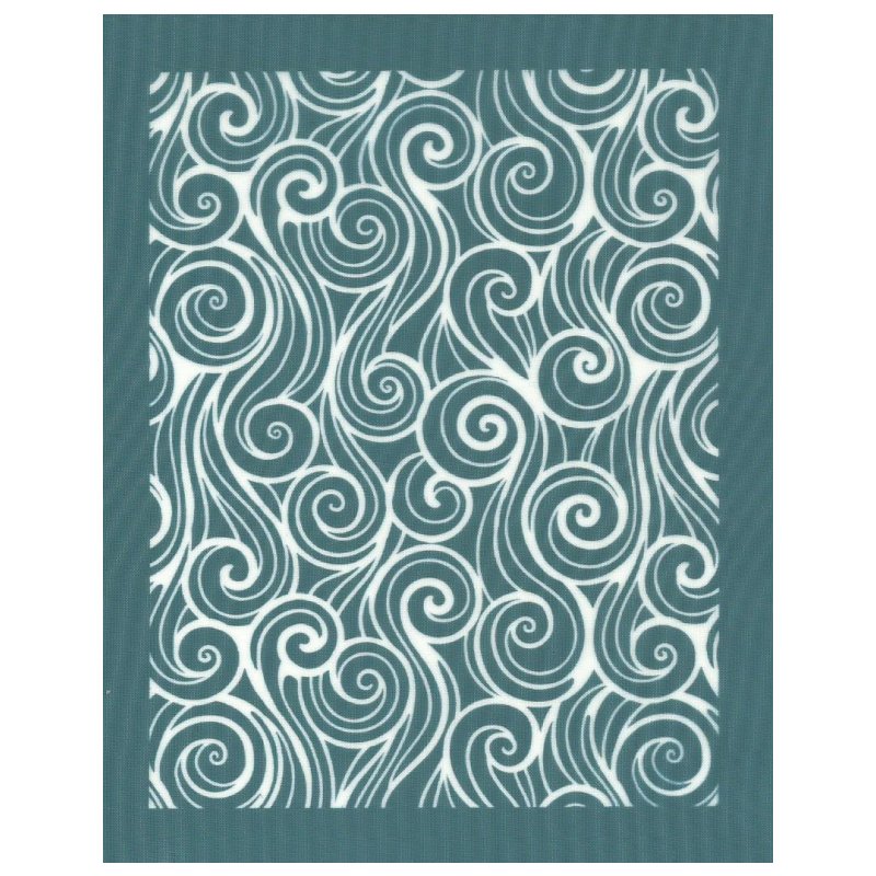 DIY Silk Screen Printing Stencil Curly Waves