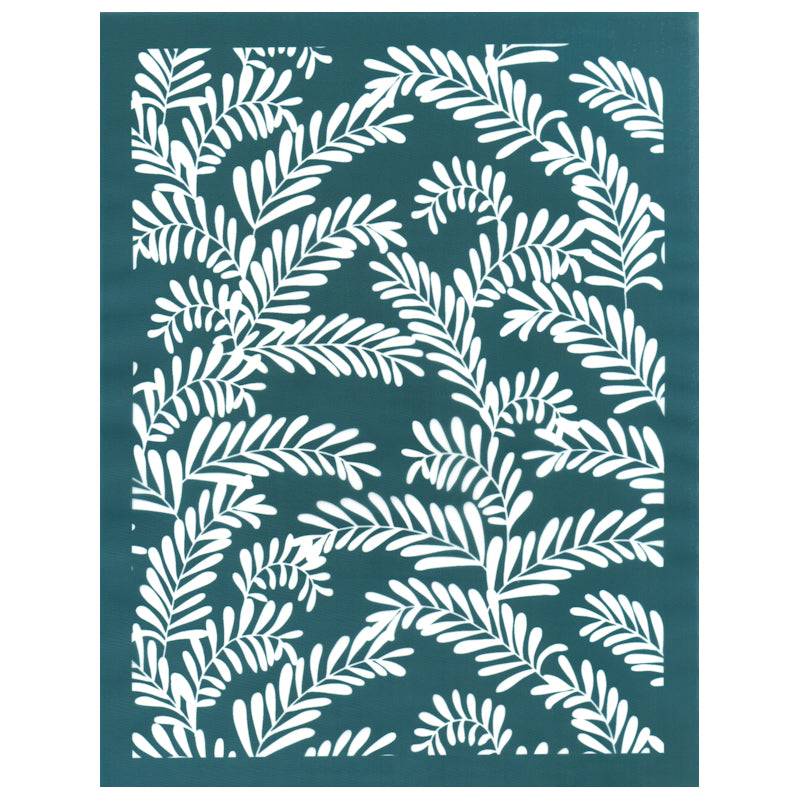 DIY Screen Printing Stencil Plant Fern Leaves Design