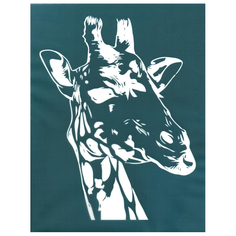 DIY Screen Print Design Stencil Giraffe Head Face