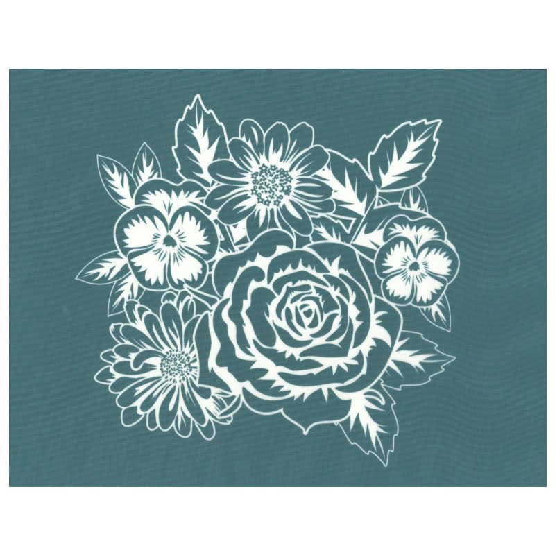 DIY Silk Screen Printing Flower Bouquet Stencil