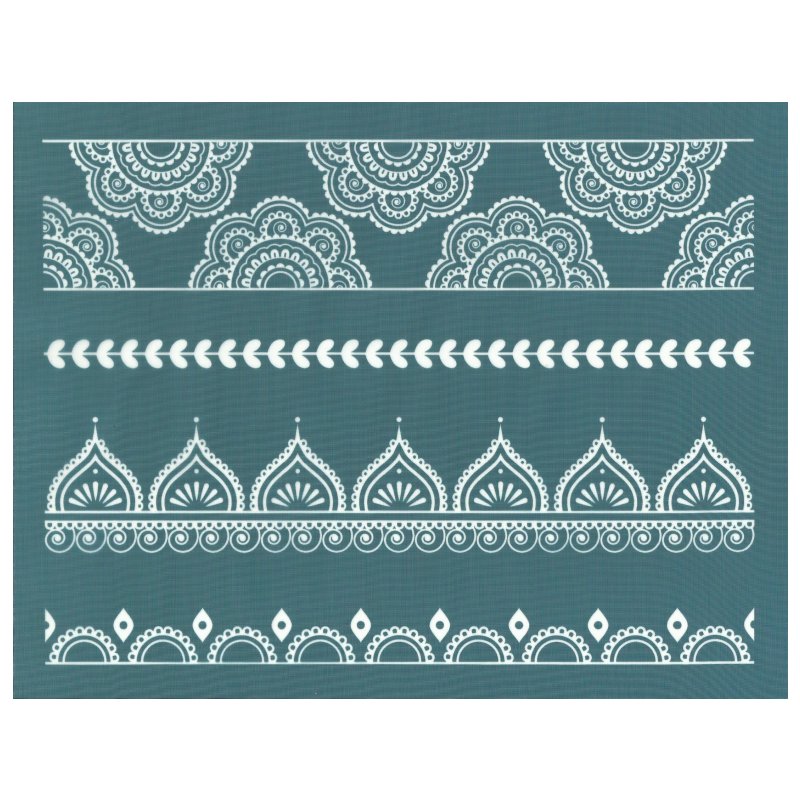 DIY Silk Screen Print Stencil Mehndi Lace Designs