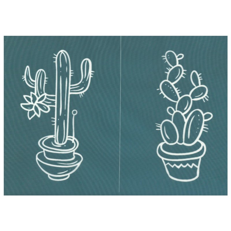 Potted Cactus DIY Screen Printing Design Stencil