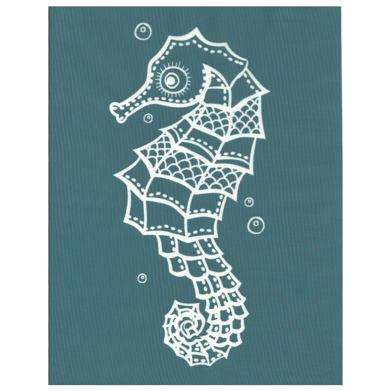 DIY Screen Printing At Home Silk Screen Stencil Seahorse