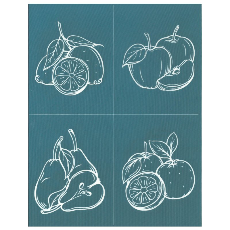 Ready To Use Screen Print Stencil Fruit Slices Design