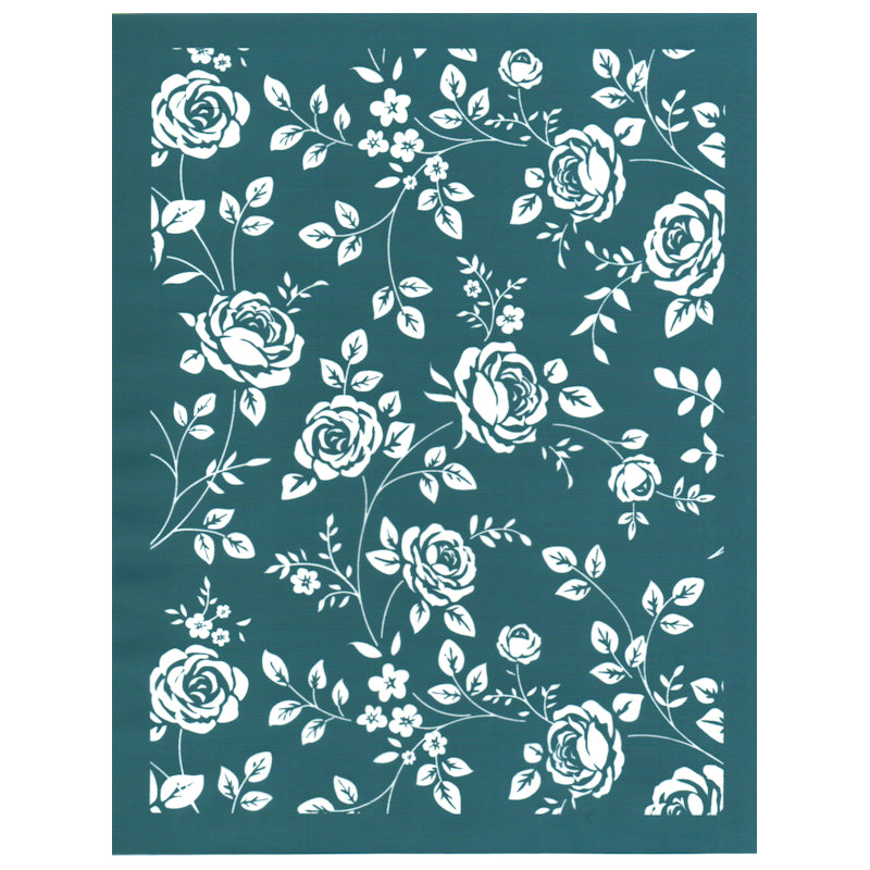 DIY Screen Printing Ready To Use Design Stencil Old World Rose Pattern