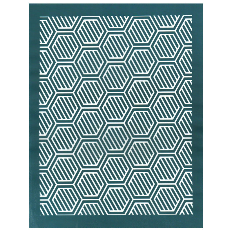 DIY Silk Screen Design Ceramic Stencil, Hexagon Honeycomb Pattern