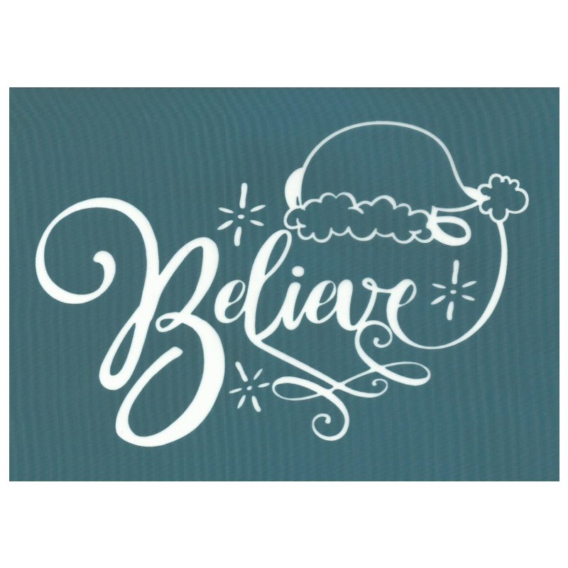 Believe Santa Claus Designer Silkscreen Stencil