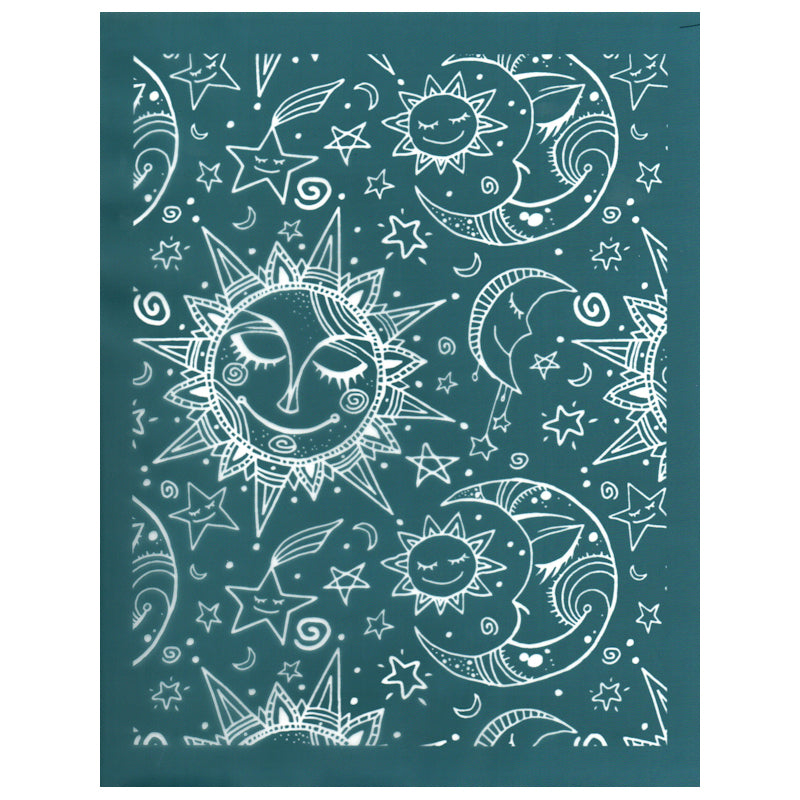 DIY Silk Screen Printing Designer Stencil, Celestial Night Sky Pattern