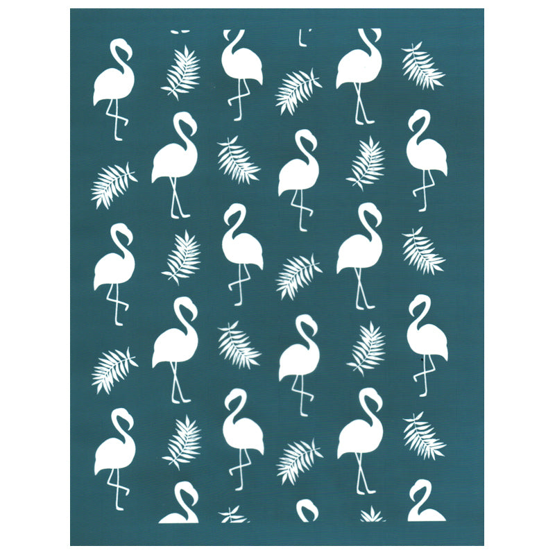 DIY Silk Screen Printing Stencil Tropical Flamingo Pattern