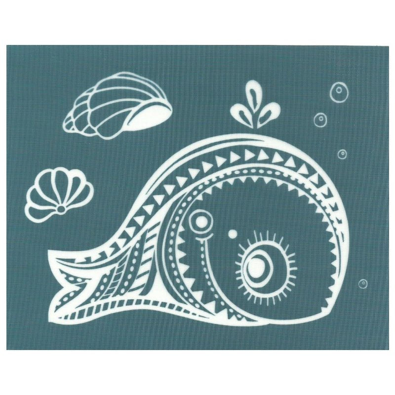DIY Silk Screen Whale Design Stencil