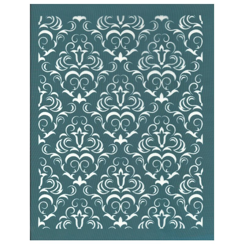 DIY Screen Print Design Stencil Damask Wallpaper