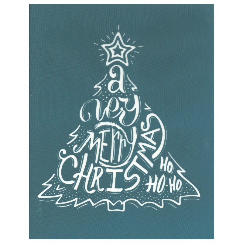 DIY Silk Screen Print Christmas Tree Design Stencil