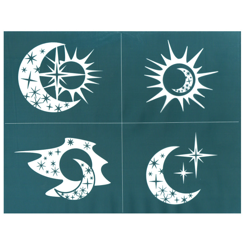 DIY Silk Screen Design Stencil Celestial Sun Moon Stars