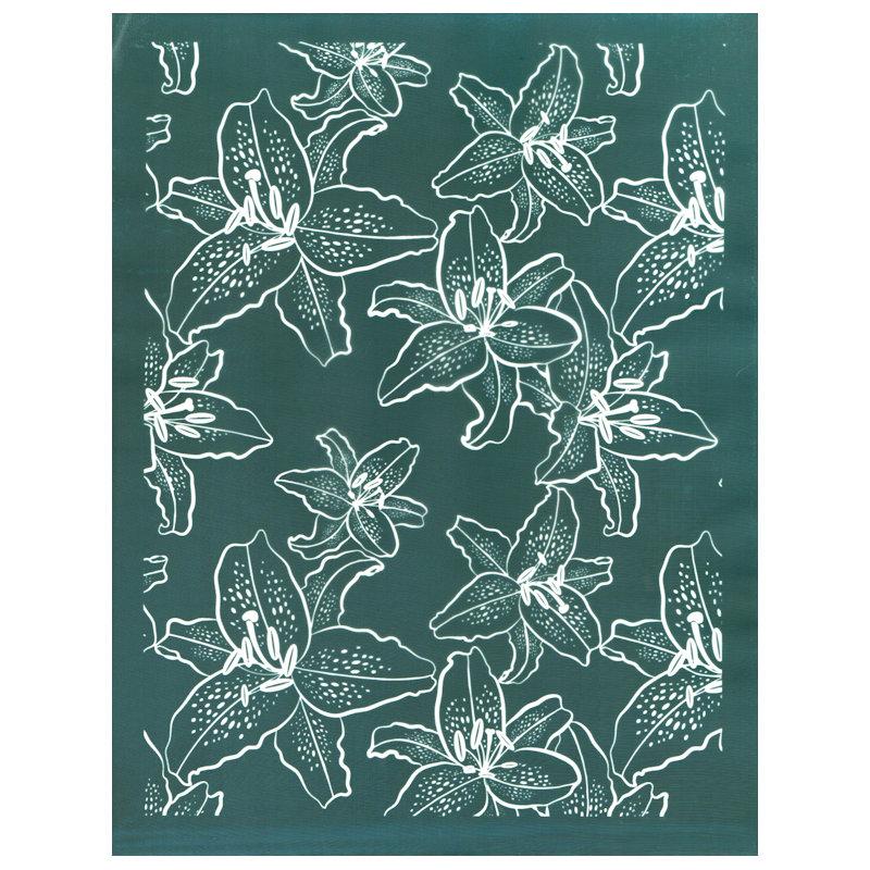 Lily Flowers Design Silk Screen Print Stencil Pattern
