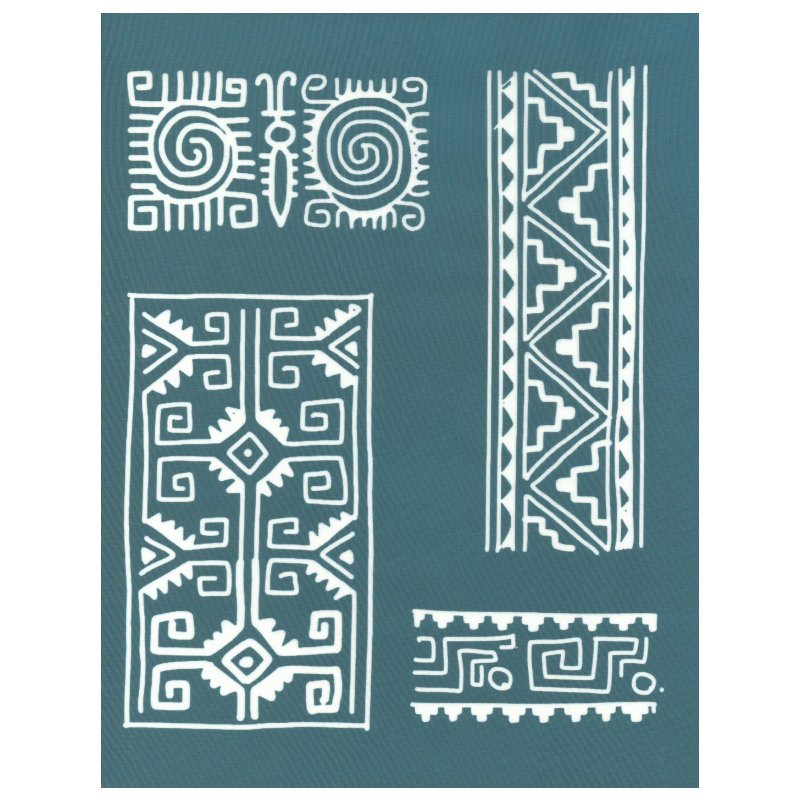 Tribal Borders Design Silk Screen Stencil