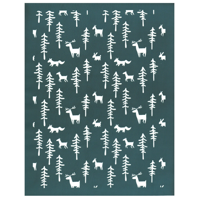 Winter Woodland Creatures Pattern Designer Silk Screen Stencil