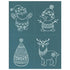 Silk Screening Christmas Collection Design Stencil
