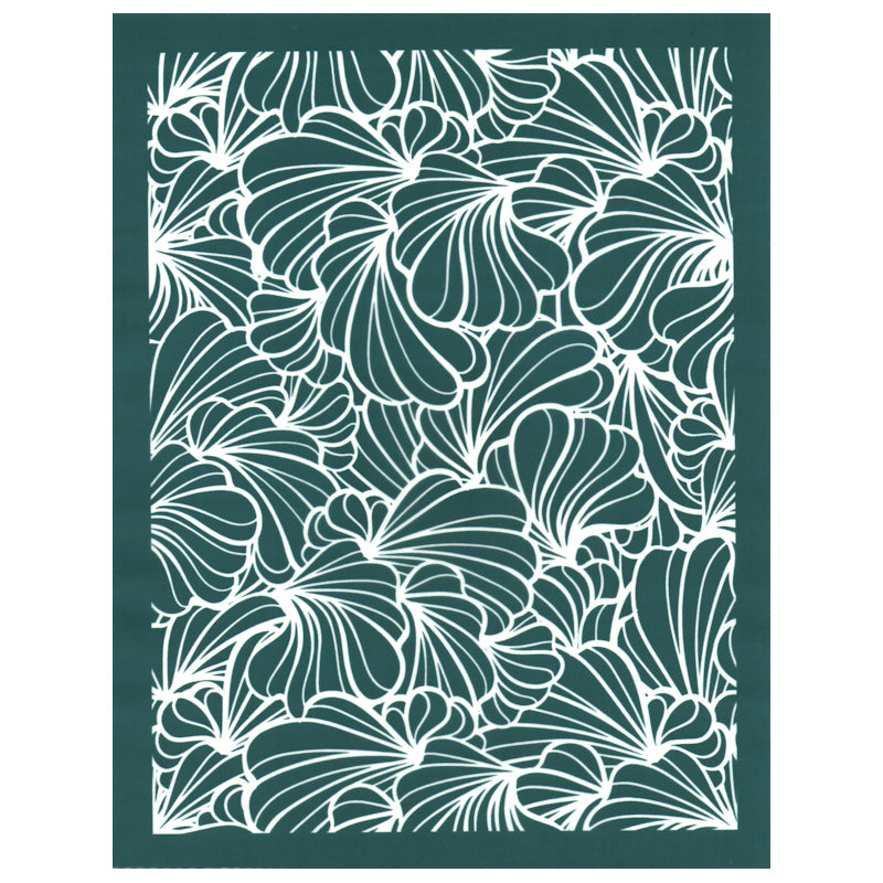 DIY Silk Screening Design Stencil, Flourishing Flowers Pattern Floral ...