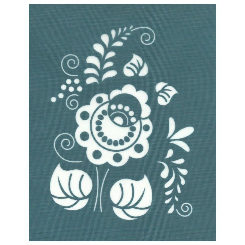 DIY Silk Screening Floral Design Stencil