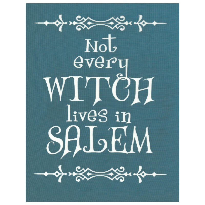 Salem Witch Halloween Ready To Use Silkscreen Stencil