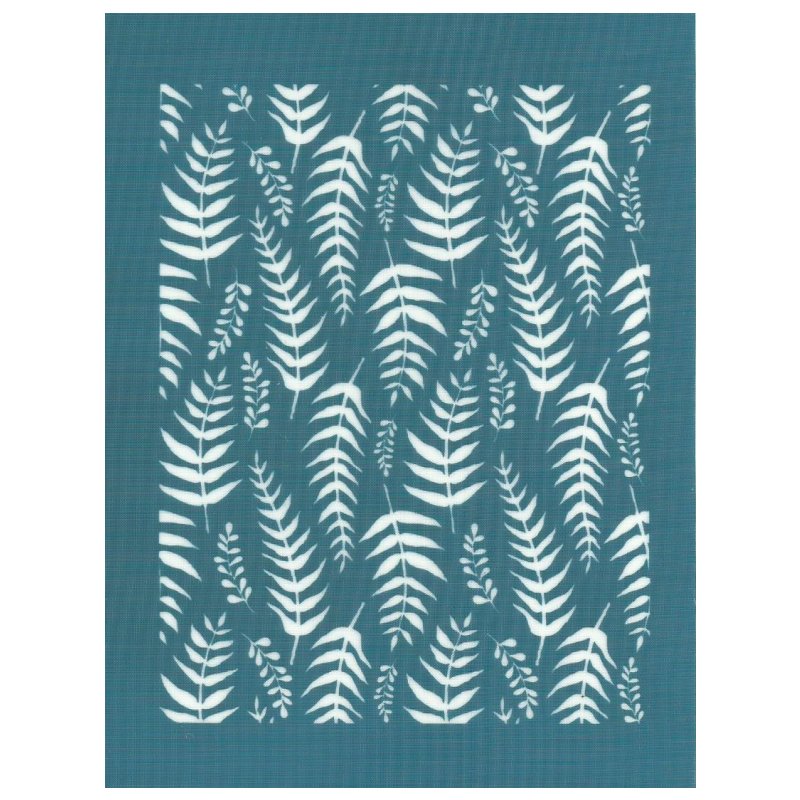 DIY Silkscreen Fern Leaves Design Stencil