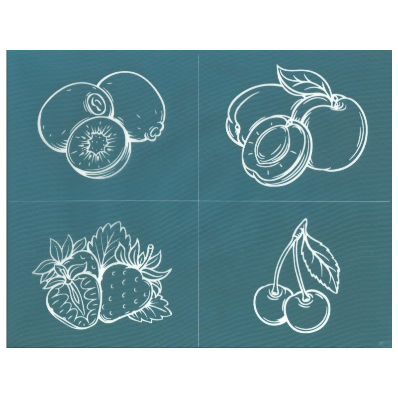 DIY Designer Silkscreen Stencil Fruit Slices